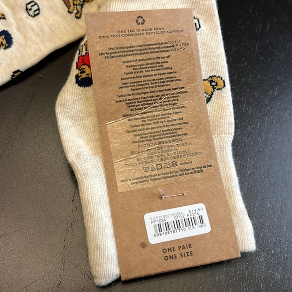 NWT J Crew Puppy Baseball Socks - Picture 2 of 5